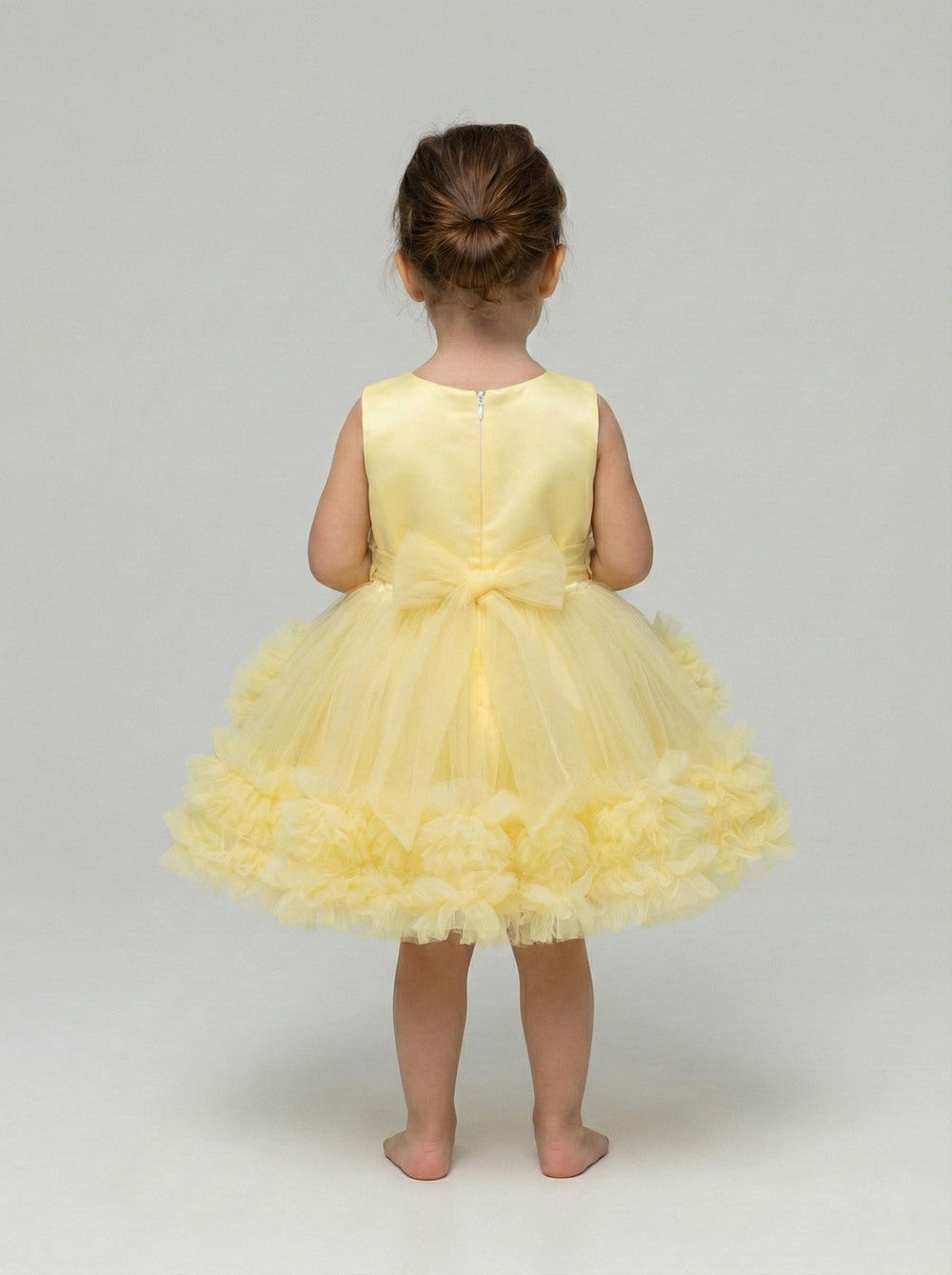 Katibi Bright and adorable mango yellow midi dress