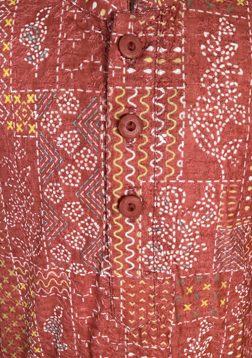 Elevate Printed Deep Red Kurta with White Pajama