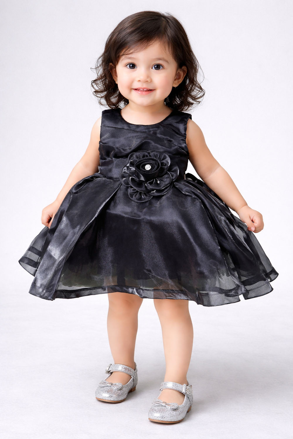 Katibi Luxury Black Occasion frock for Little Girls.