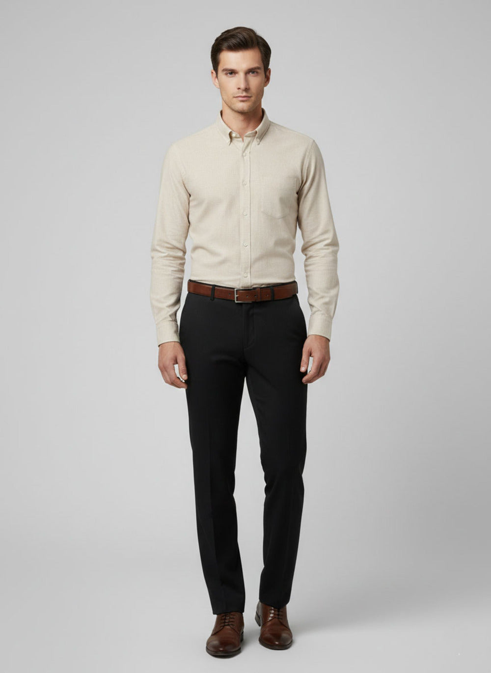 Soul Armor Solid Classic Casual  Full Sleeve Shirt