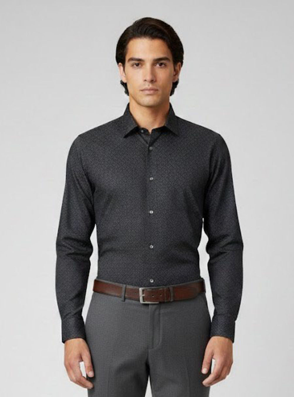 Soul Armor Micro Print Casual Full Sleeve Shirt