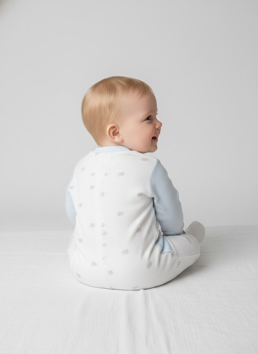 Vats Lil Luxe Printed Baby Romper with Front Button – Premium Infant Wear