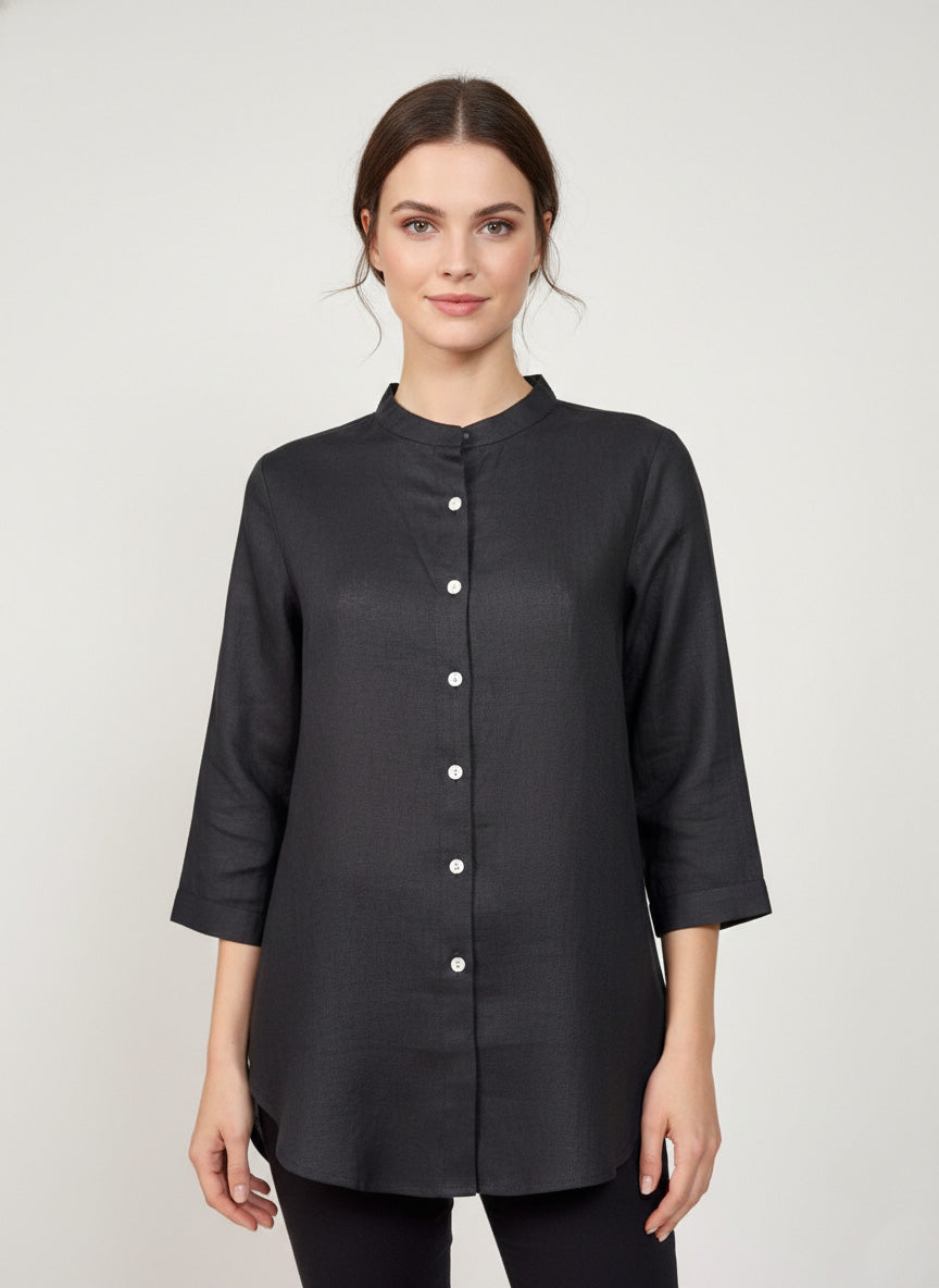 Soul Armor Ladies Solid Shirt with Classic Button Placket and Full Sleeves