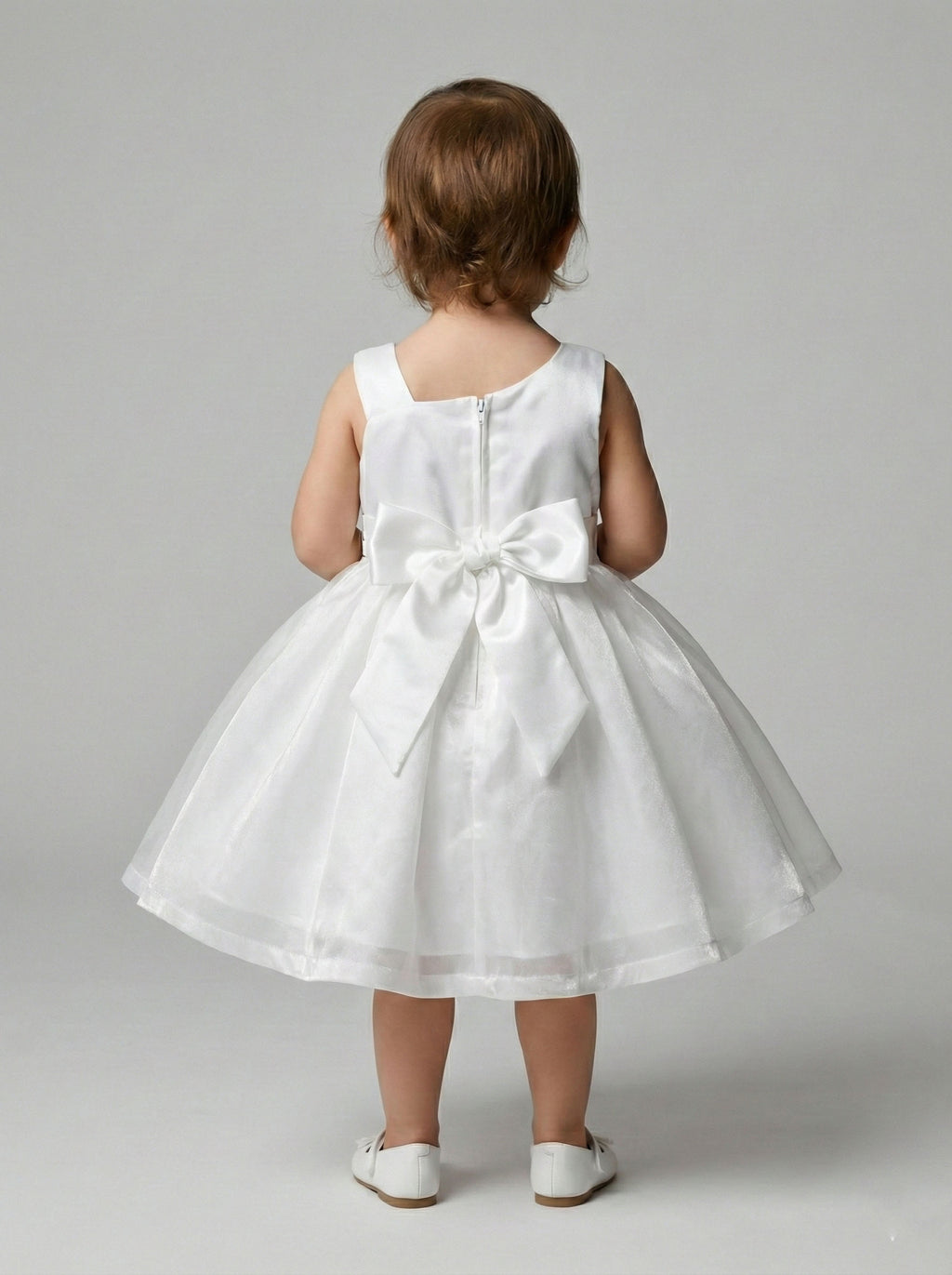 Katibi cream Sleeveless Celebration frock for Kids.