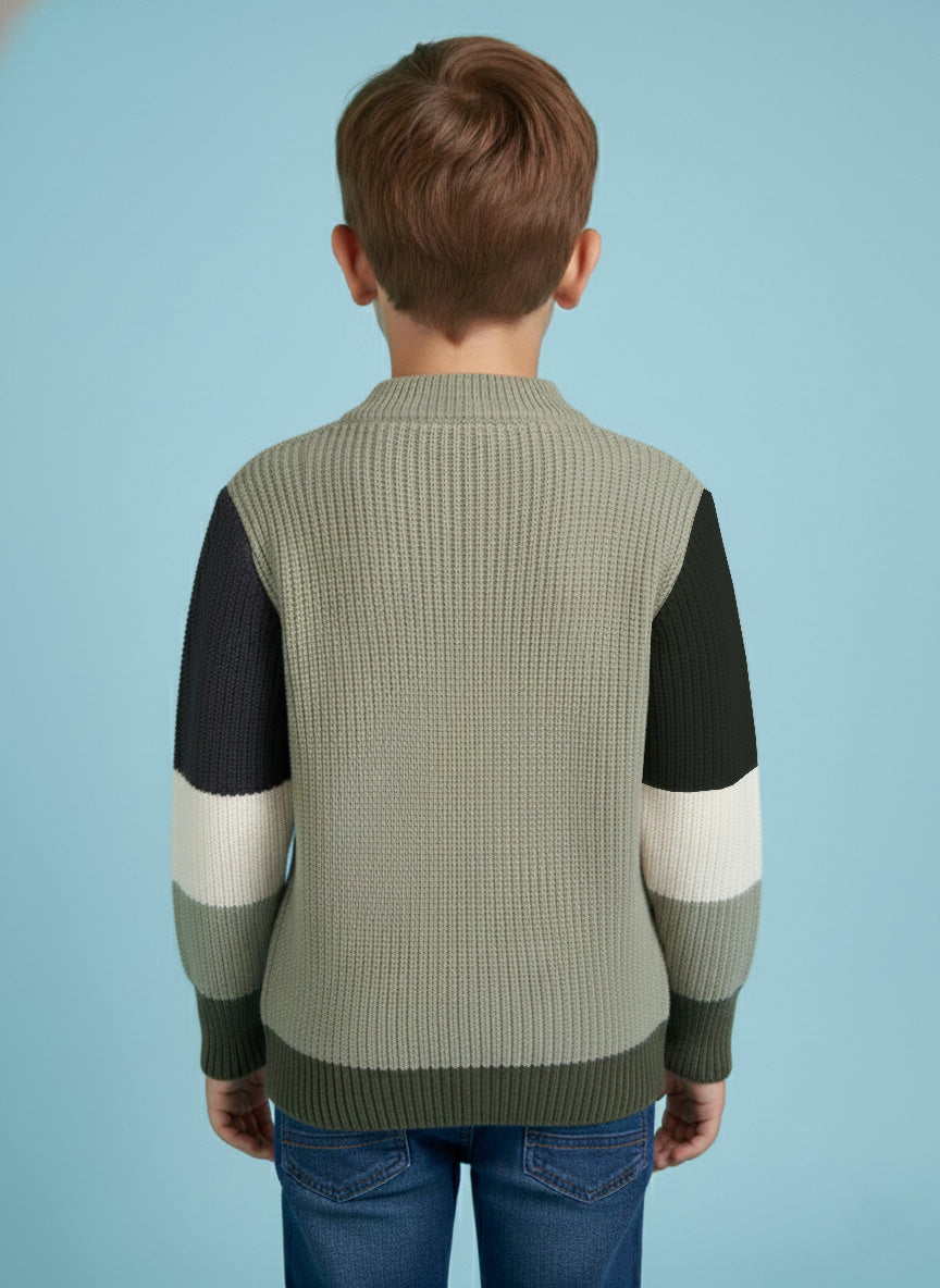 Vats Lil Luxe Multicolor Kids Warm Full Sleeve Sweater