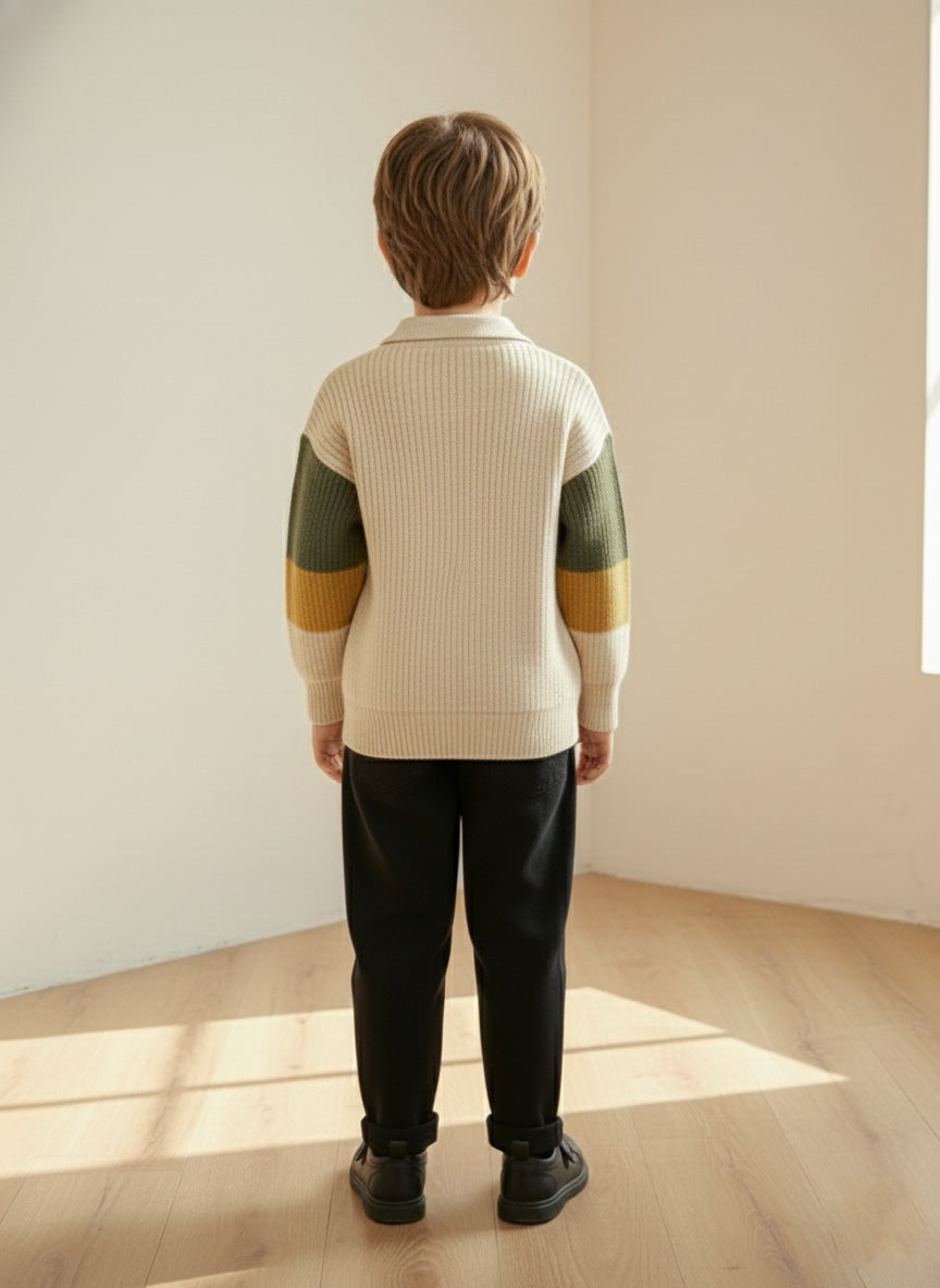 Vats Lil Luxe Multicolor Kids Warm Full Sleeve Sweater