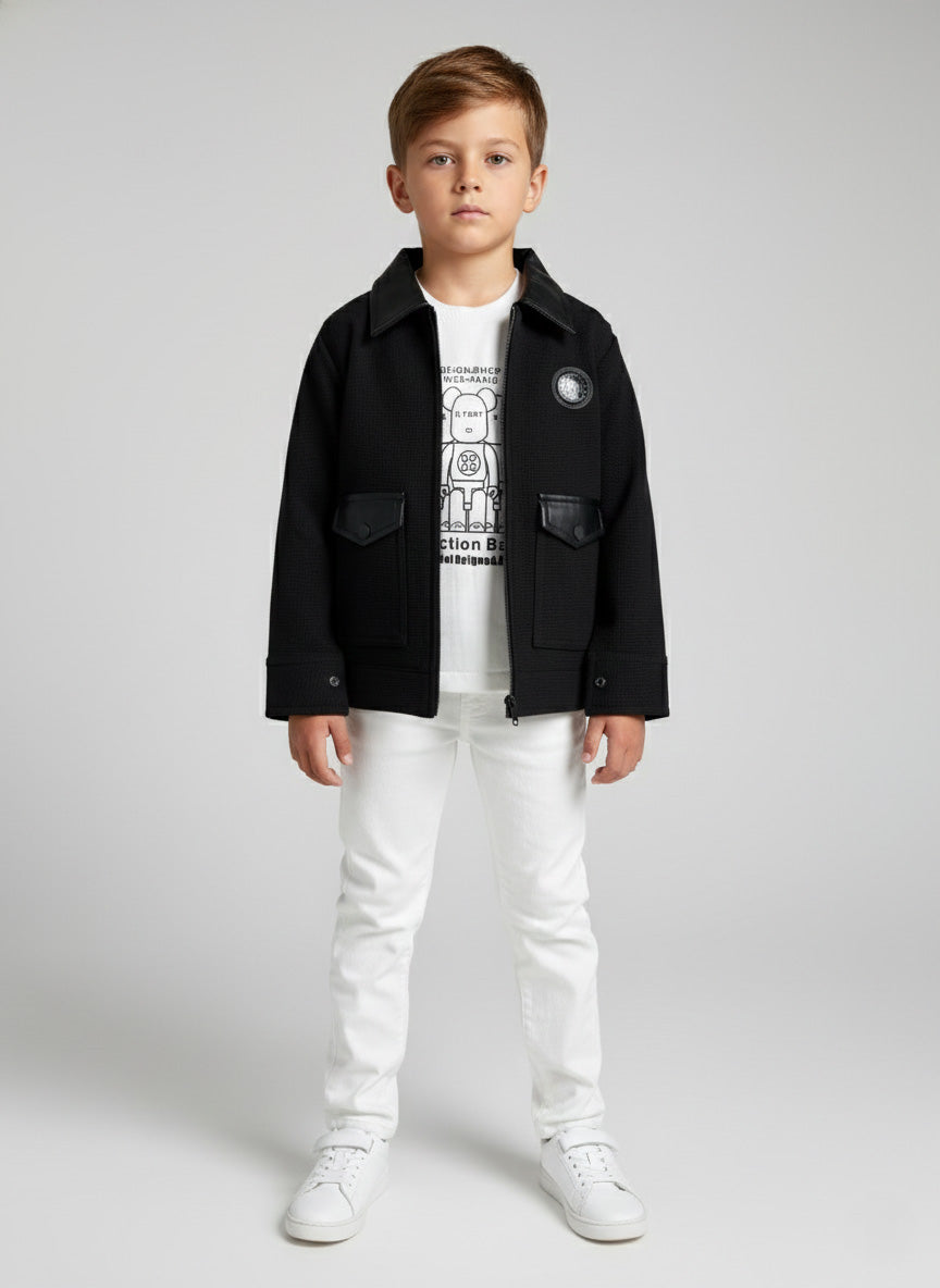 Vats Lil Luxe Full Sleeve Boys Jacket with Classic Casual Style