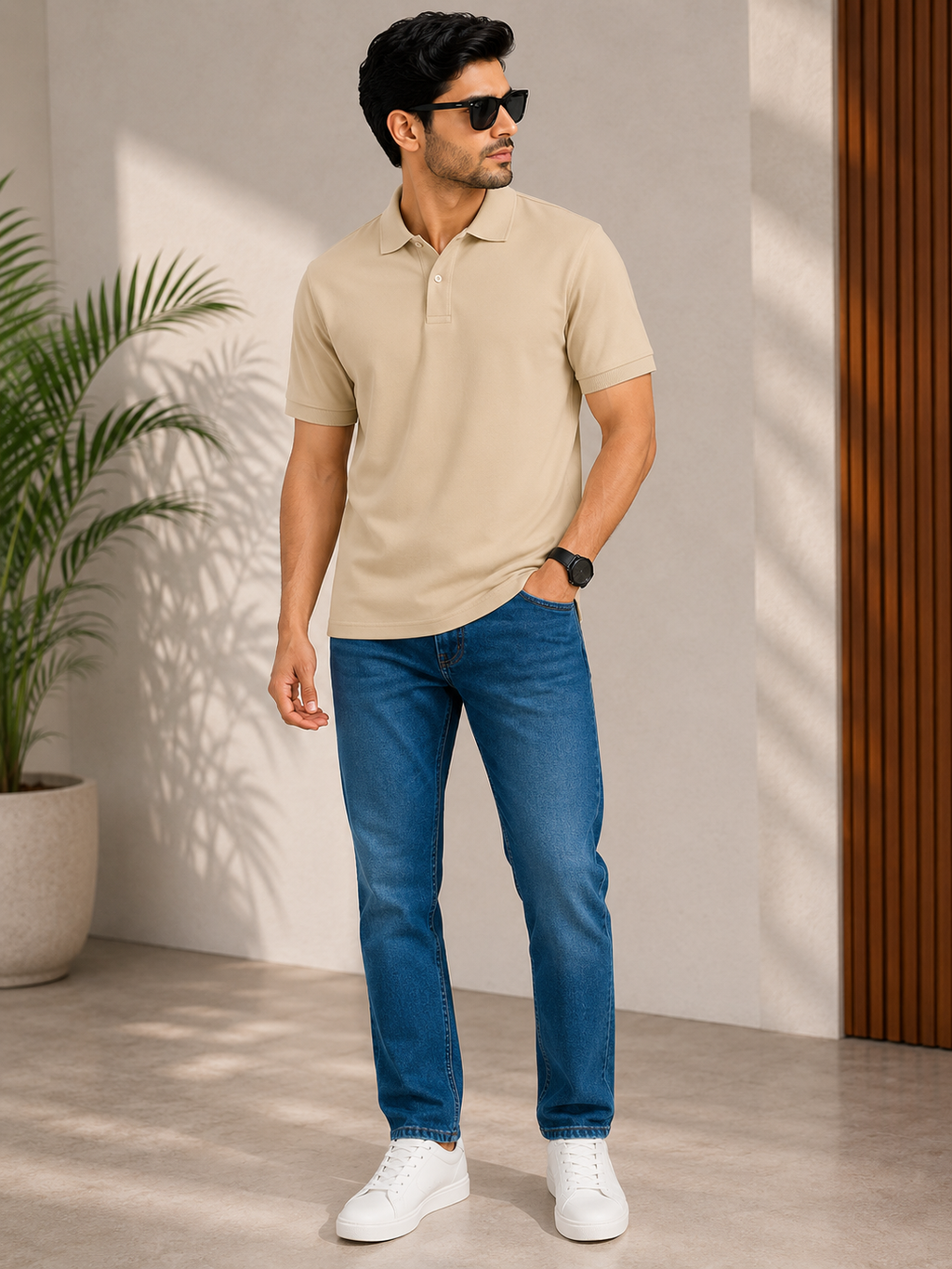 SOUL ARMOR Men's Solid Polo T-Shirt | Premium 95% Cotton Spandex Stretch Polo | Half Sleeve Casual Smart Wear | Regular Fit
