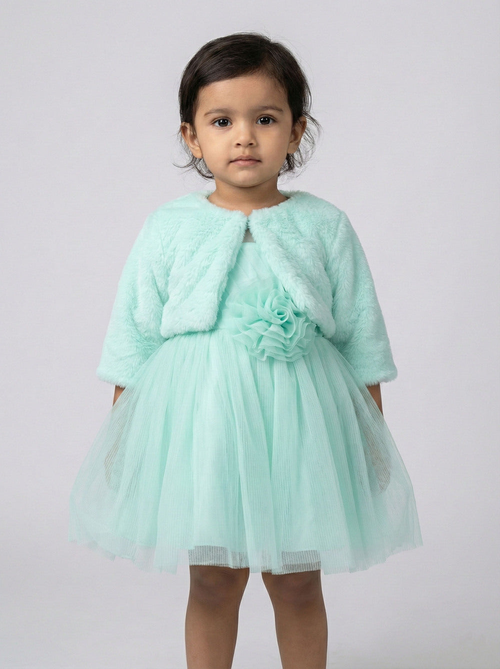 Katibi Blue Floral Detail Princess style Party frock