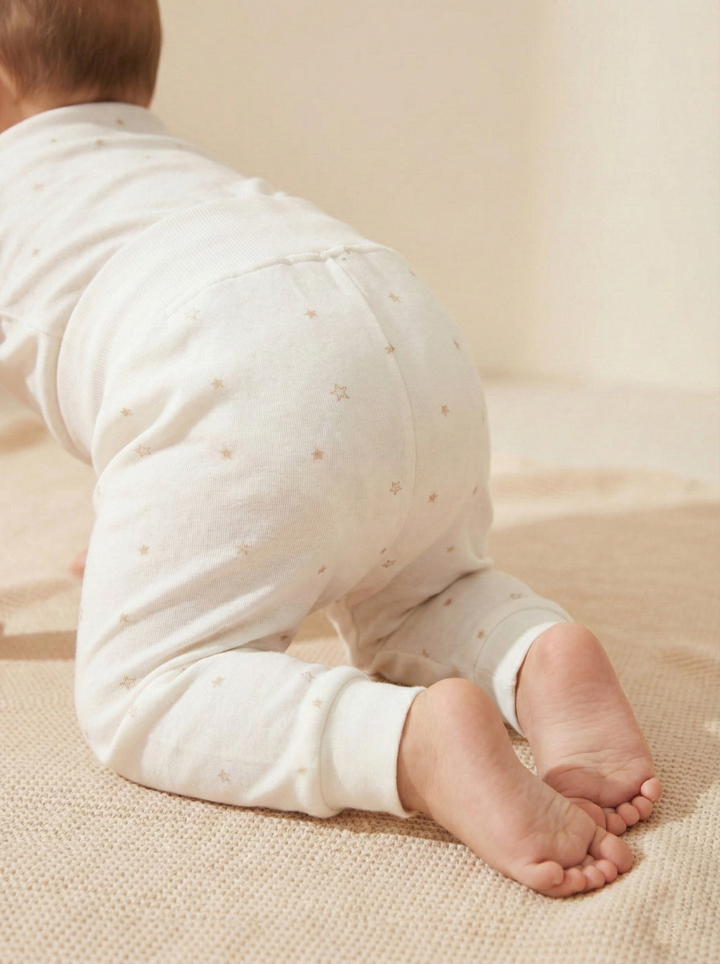 Vats Lil Luxe Unisex Baby Micro-Print Elastic Waist Bottom