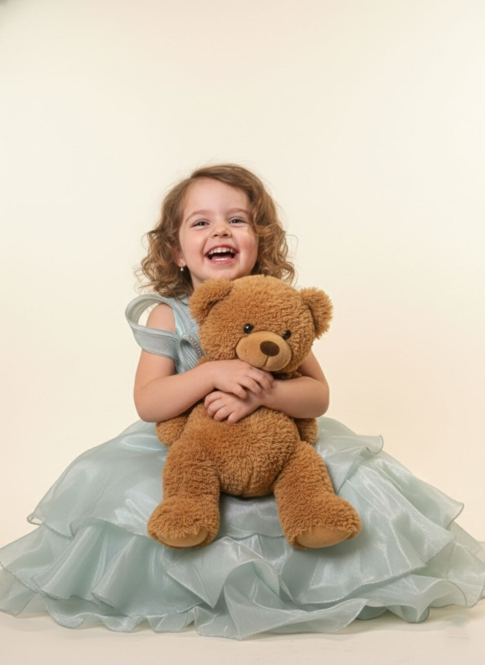 Katibi Kids Floral green gown.