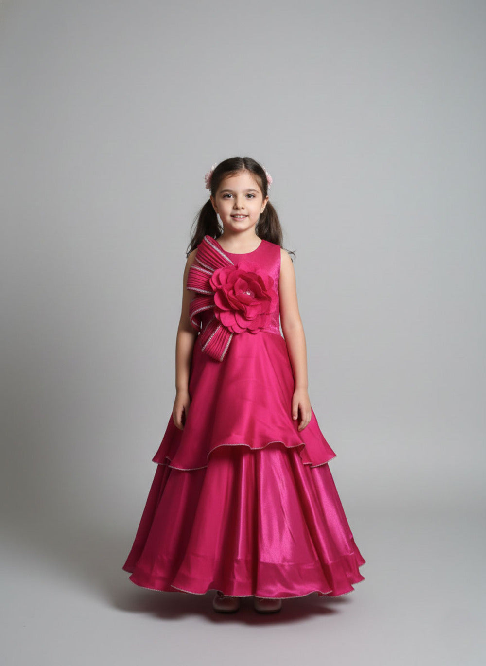 Katibi cherry Pink Designer Party Wear Gown