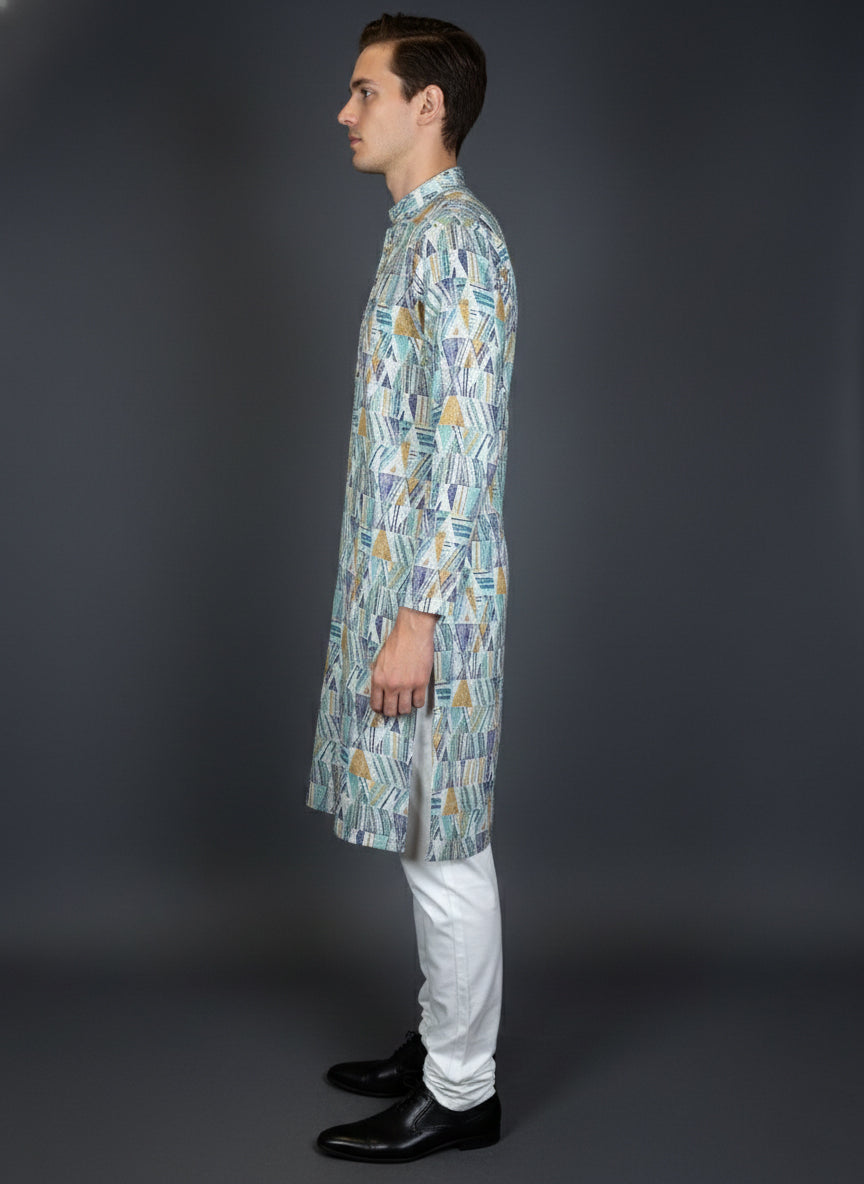 Soul Armor Mens Abstract Design Ethnic Mens Kurta Set