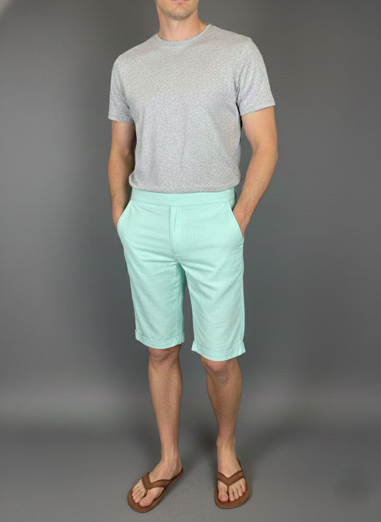 Beevee Mens Solid Cotton Smart Casual Summer Shorts