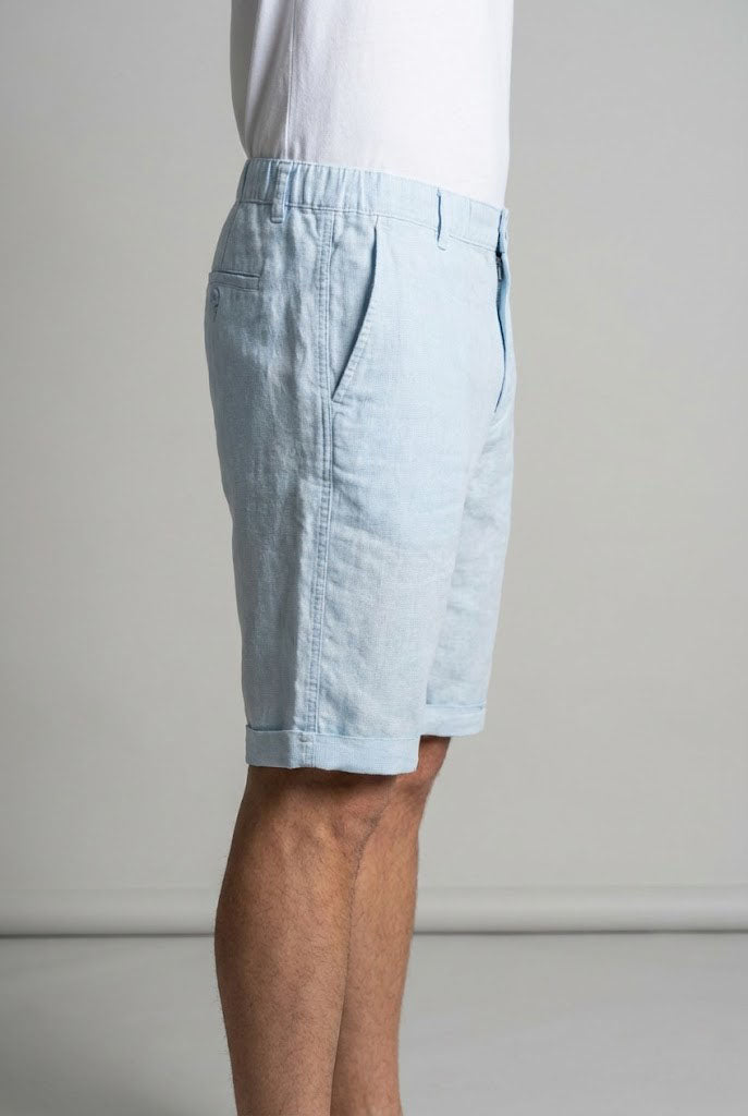 Beevee Mens Solid Cotton Smart Casual Summer Shorts