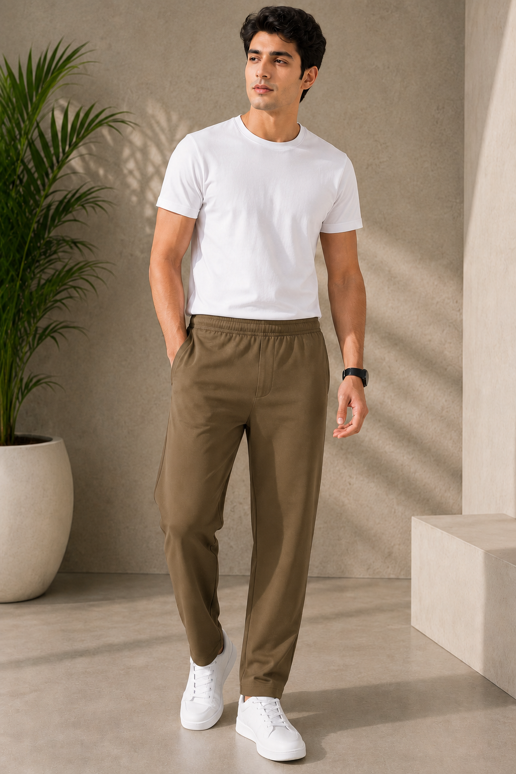 SOUL ARMOR Men's Solid Lower Track Pants | 95% Cotton Spandex Regular Fit | Casual Lounge Wear | Everyday Comfort Pant | M-3XL