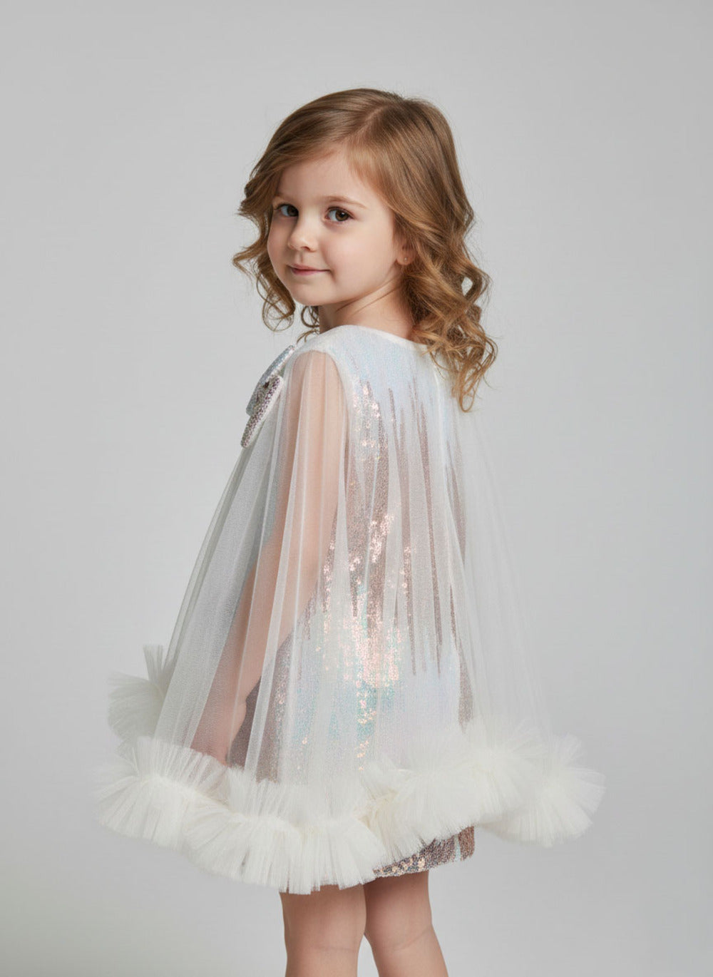 Katibi Sky Blue Princess Dress for Girls