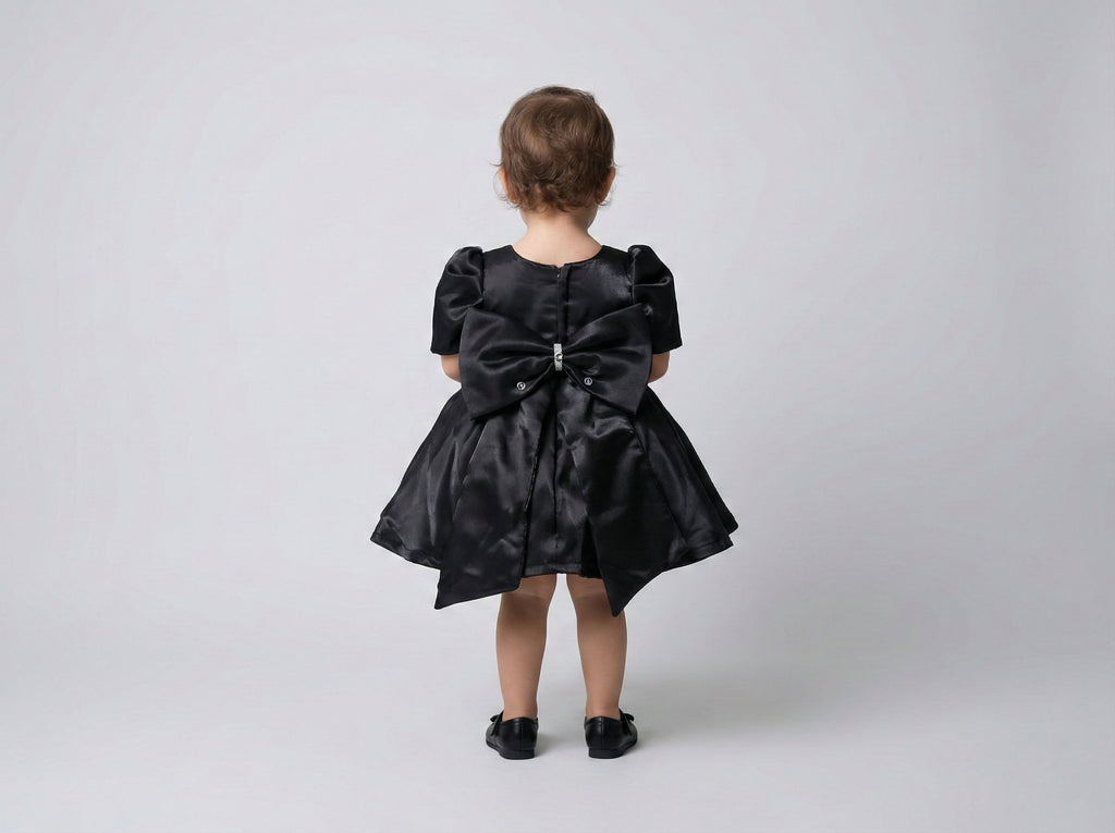 Katibi Classic Black Rose Detail Party frock.
