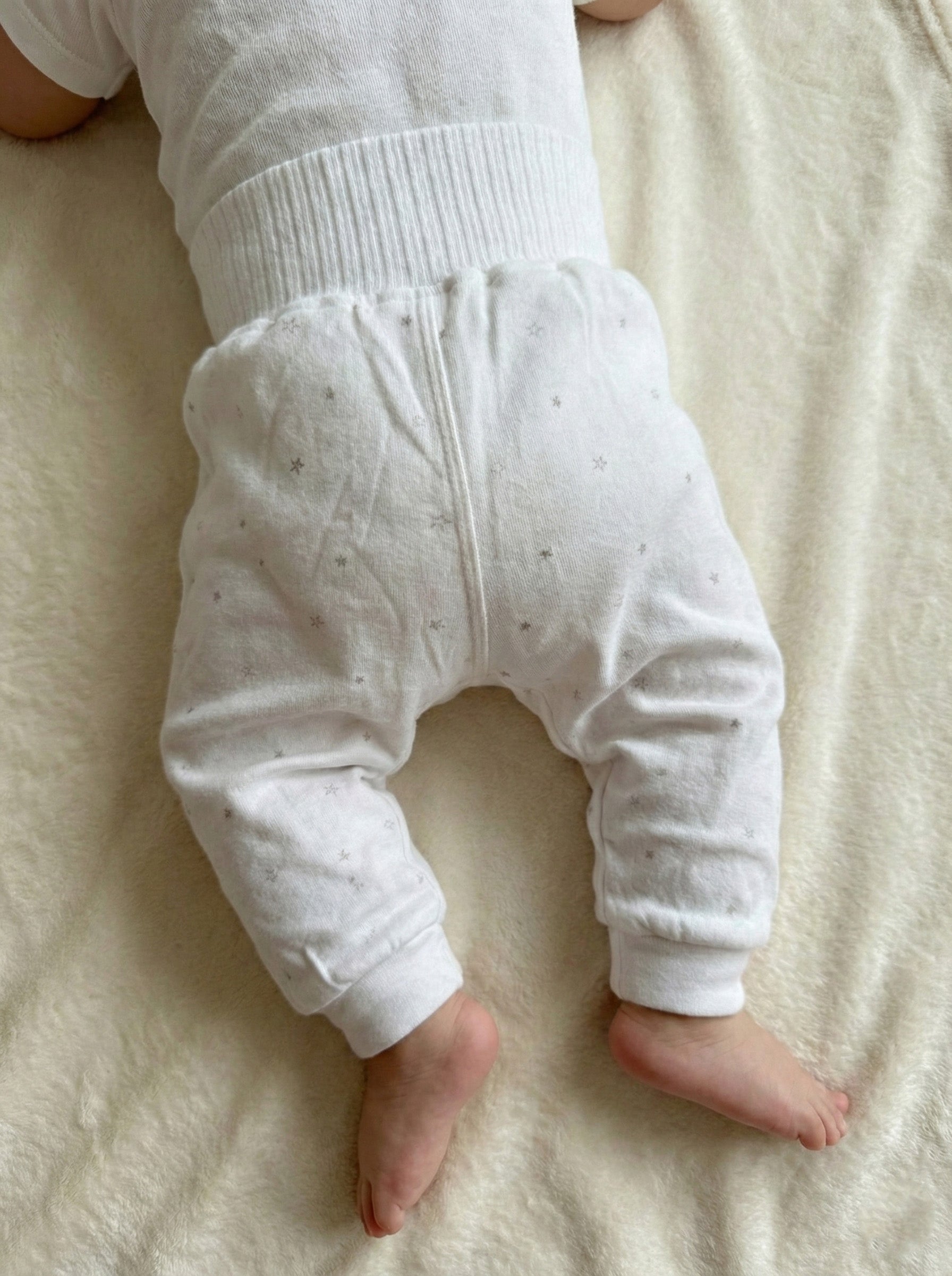 Vats Lil Luxe Unisex Baby Micro-Print Elastic Waist Bottom