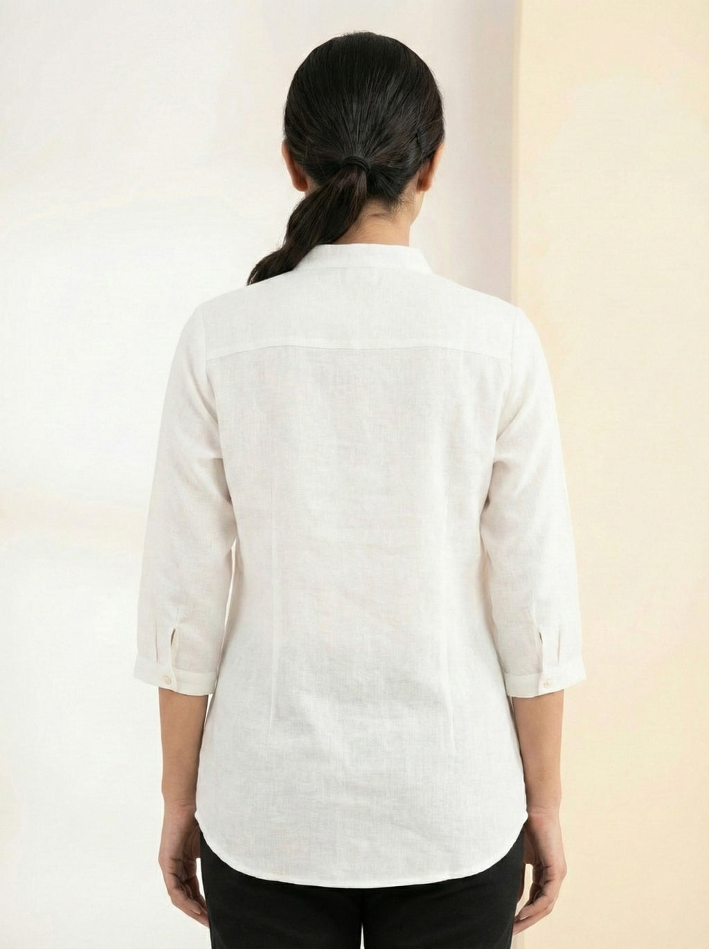 Soul Armor Ladies Solid Shirt with Classic Button Placket and Full Sleeves
