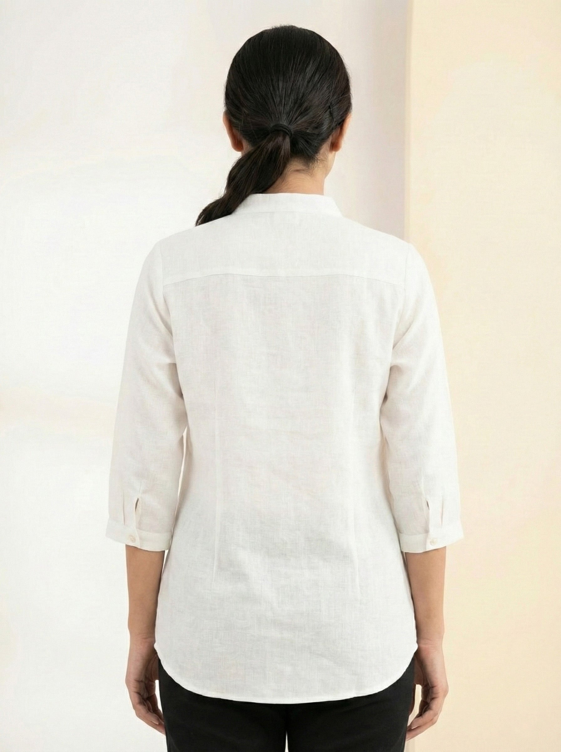 Soul Armor Ladies Solid Shirt with Classic Button Placket and Full Sleeves