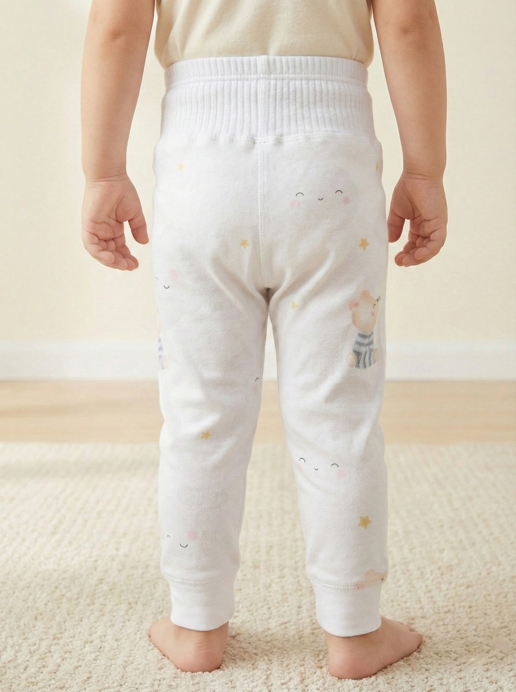 Vats Lil Luxe Unisex Baby Printed Elastic Waist Bottom