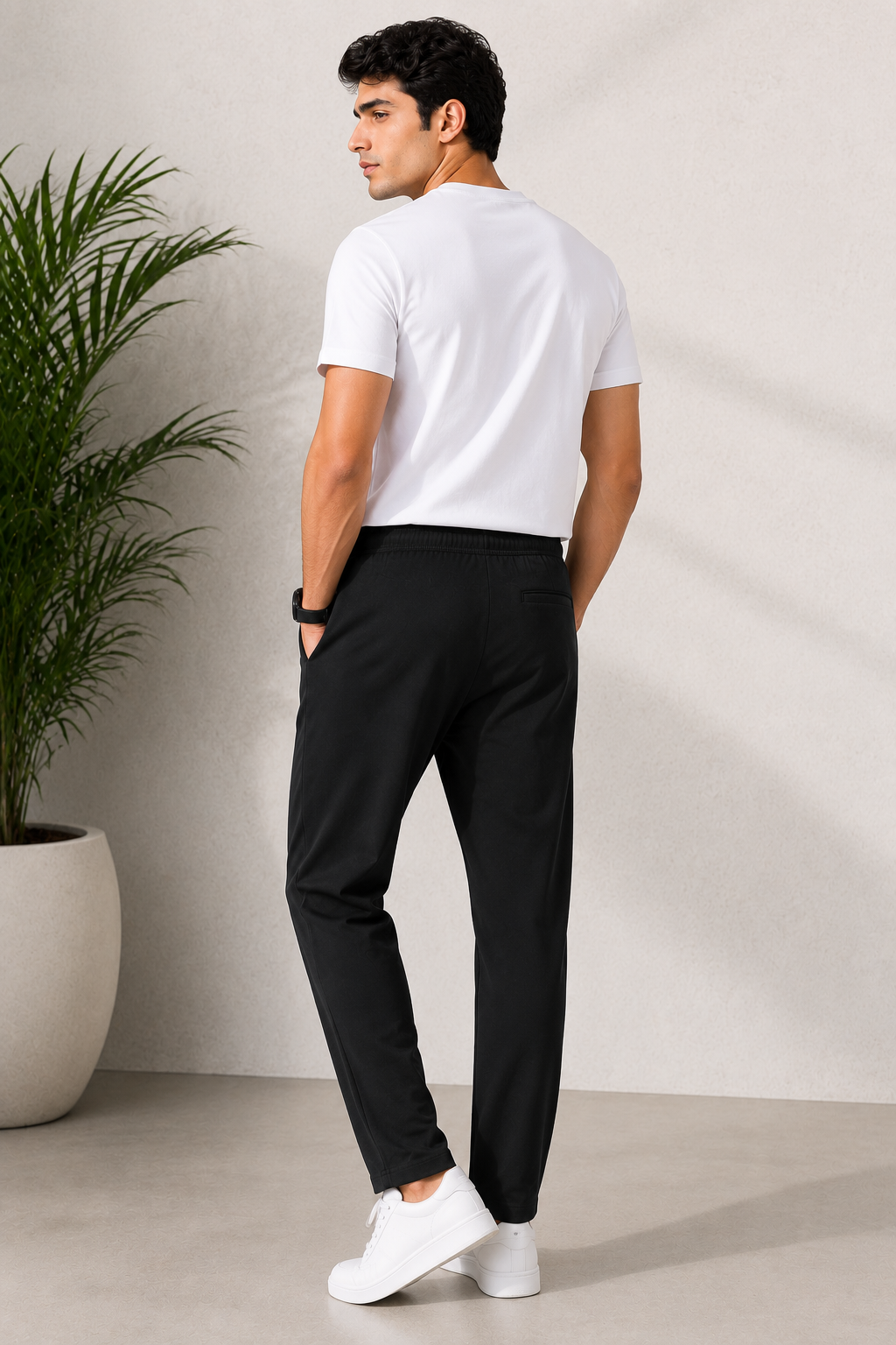 SOUL ARMOR Men's Solid Lower Track Pants | 95% Cotton Spandex Regular Fit | Casual Lounge Wear | Everyday Comfort Pant | M-3XL