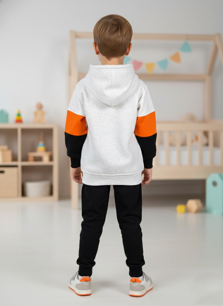 Vats Lil Luxe Everyday Kids Cord Set with Printed Hoodie and Matching Pants