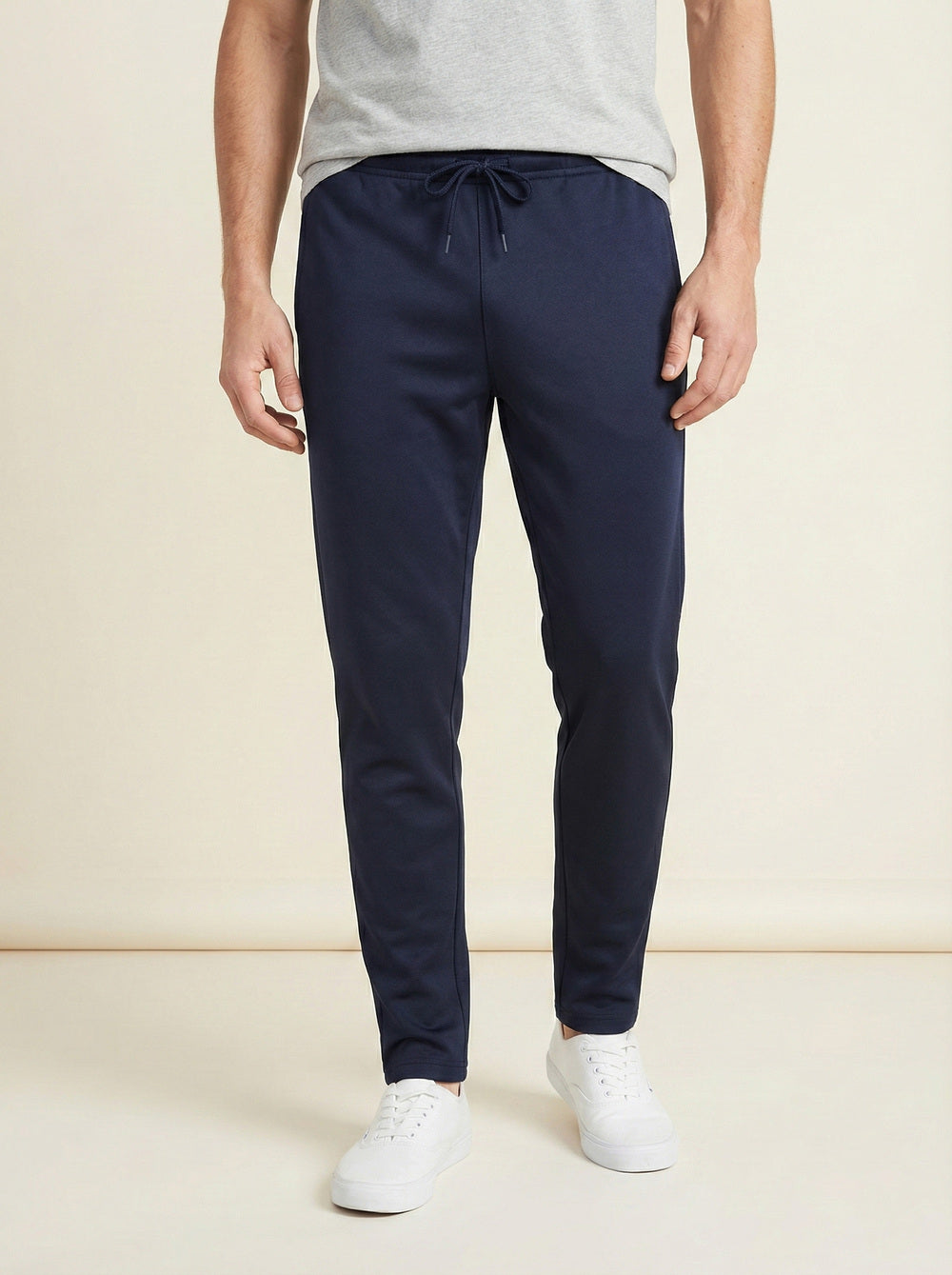 On-Vers Mens Solid Slight Shine Track Pant Lower.