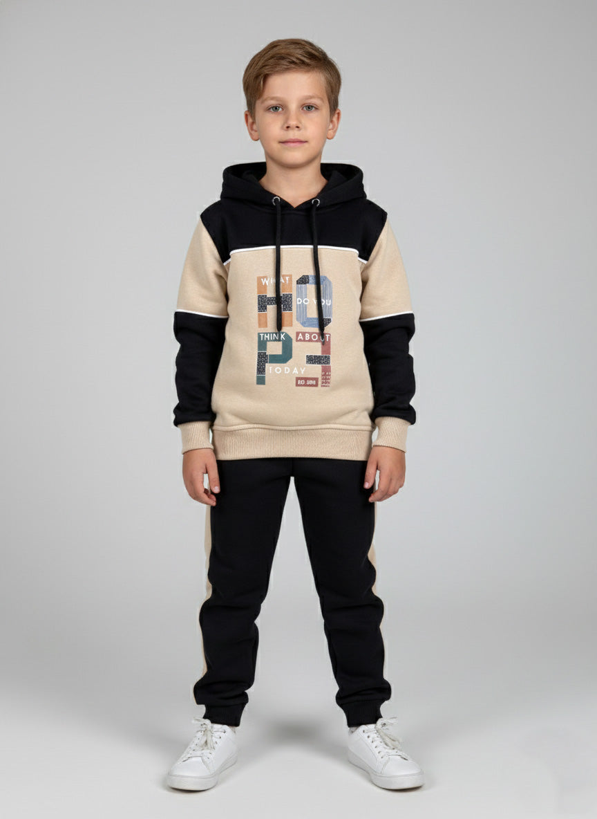 Vats Lil Luxe Kids Cord Set Featuring Graphic Hoodie Top and Coordinated Bottom
