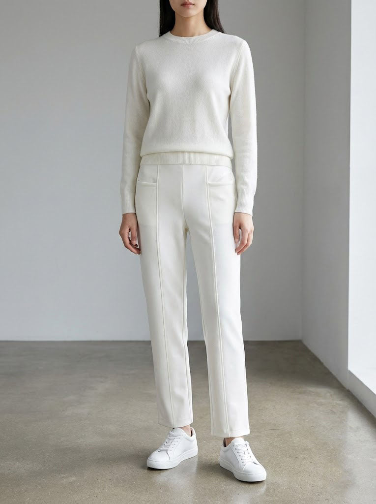 Soul Armor Ladies Solid Elegant Straight Cut with Smart Pocket Styling Pant