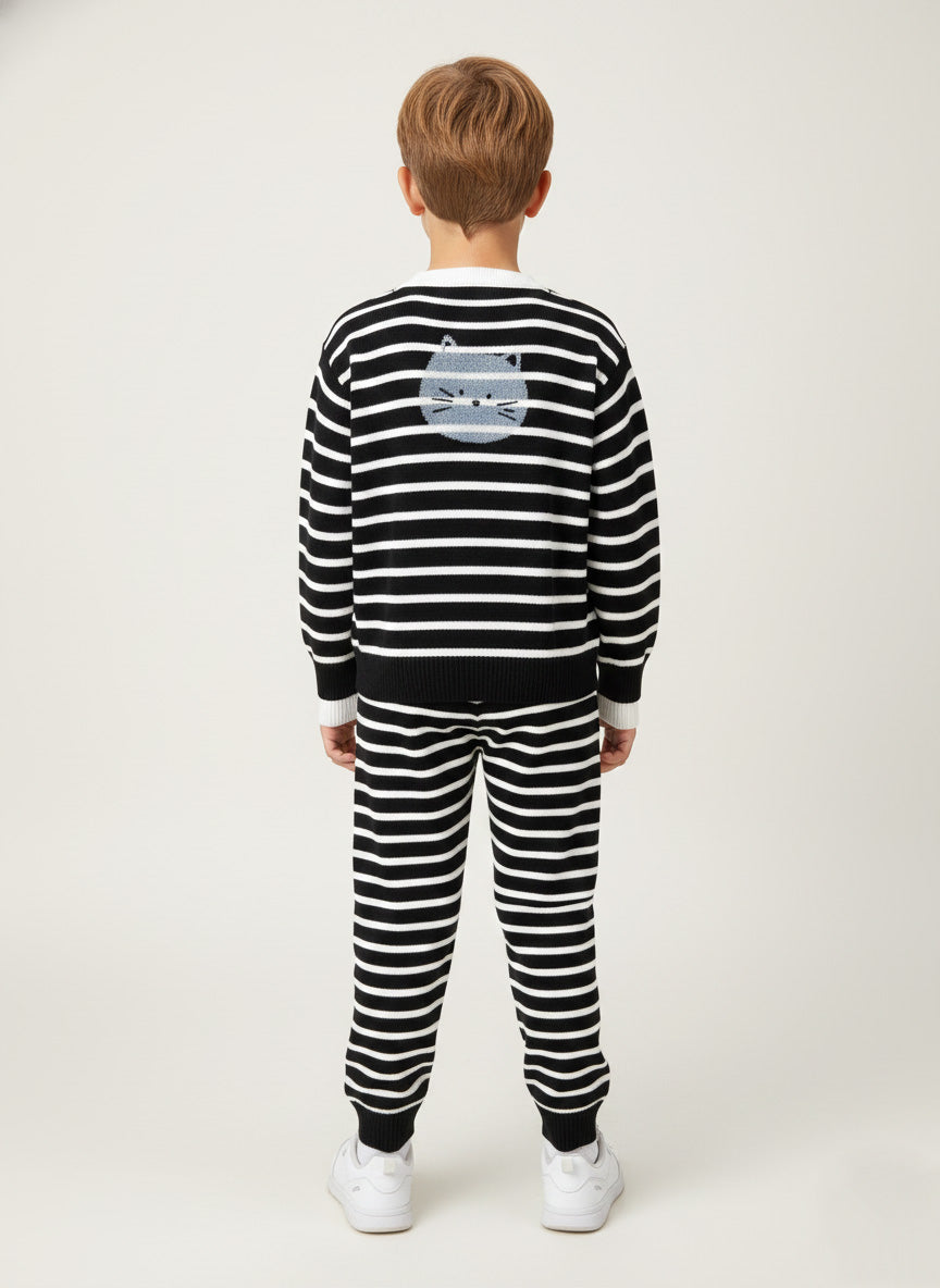 Vats Lil Luxe Comfortable Kids Cord Set with Matching Striped Top and Bottom