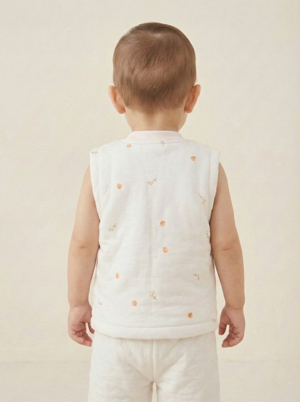 Vats Lil Luxe Printed Sleeveless Baby T-Shirt with Front Button