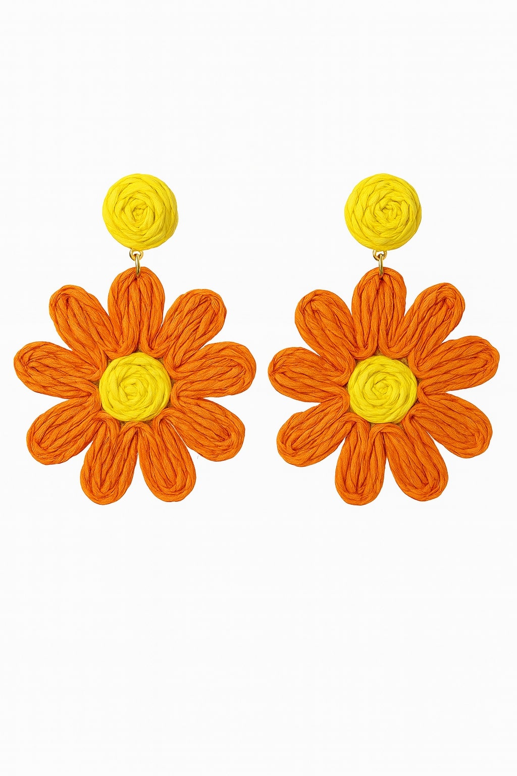 Orange & Yellow Floral Earrings