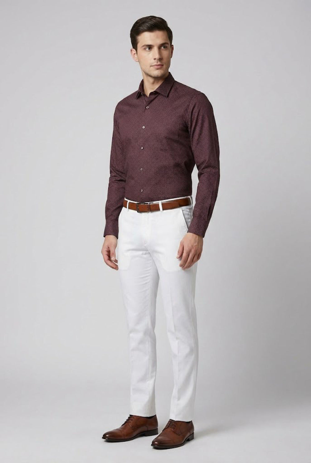 Soul Armor Micro Print Casual Full Sleeve Shirt