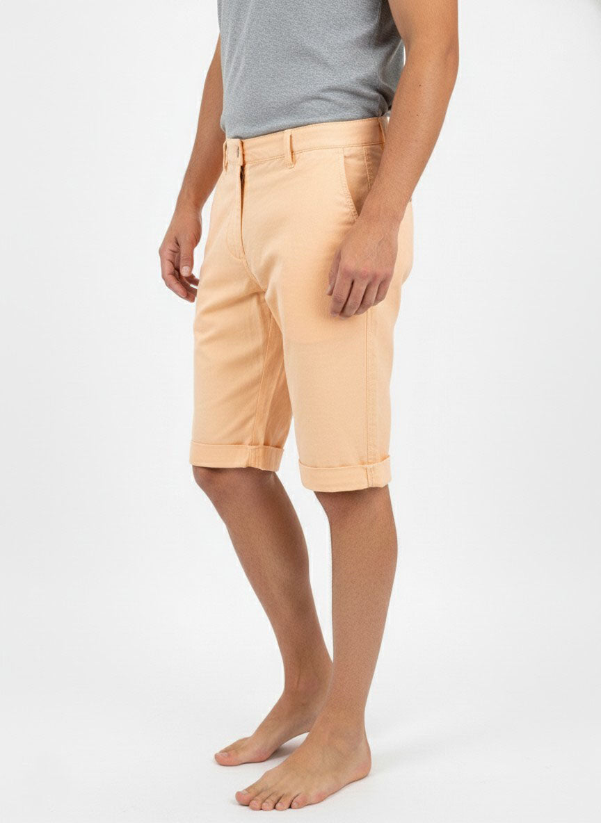 Beevee Mens Solid Cotton Smart Casual Summer Shorts