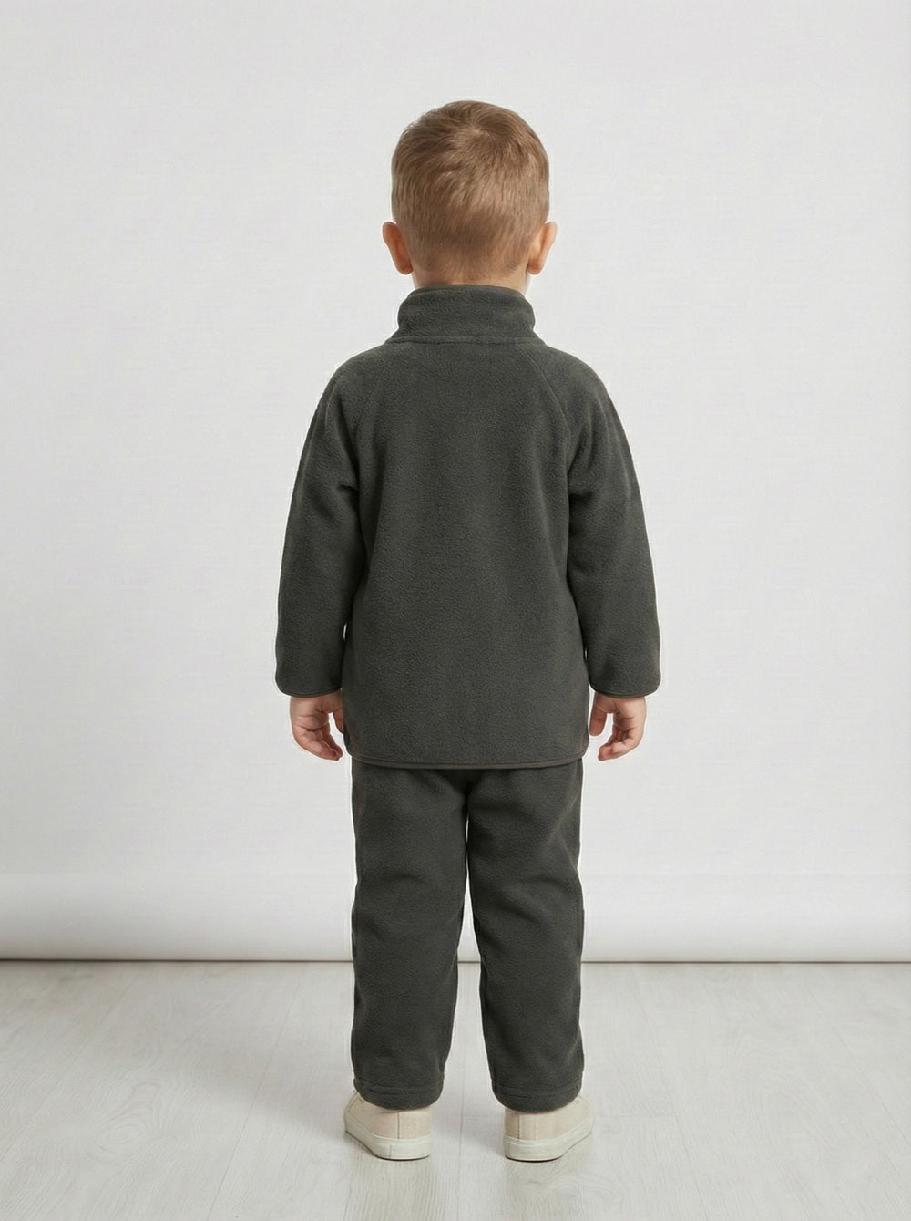 On-Vers Solid Full Zip Fleece Boys Tracksuit