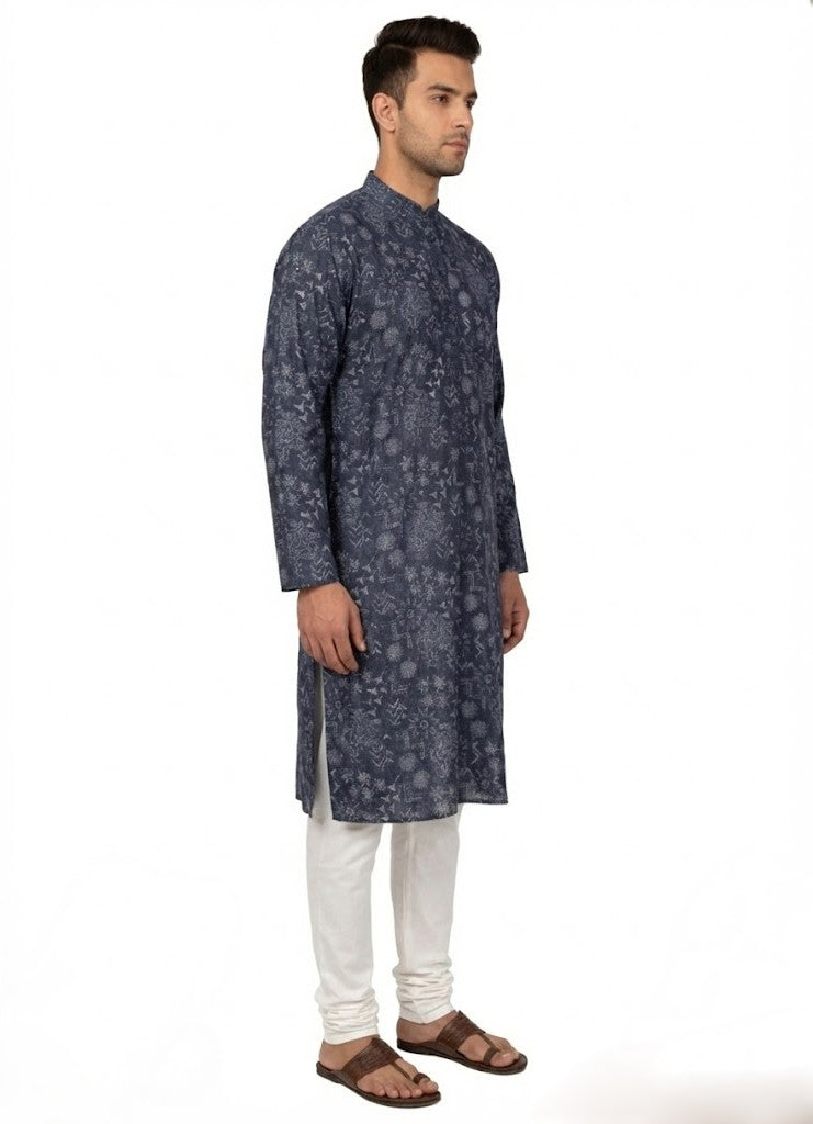 Soul Armor Mens Classic Royal Pattern Kurta Set