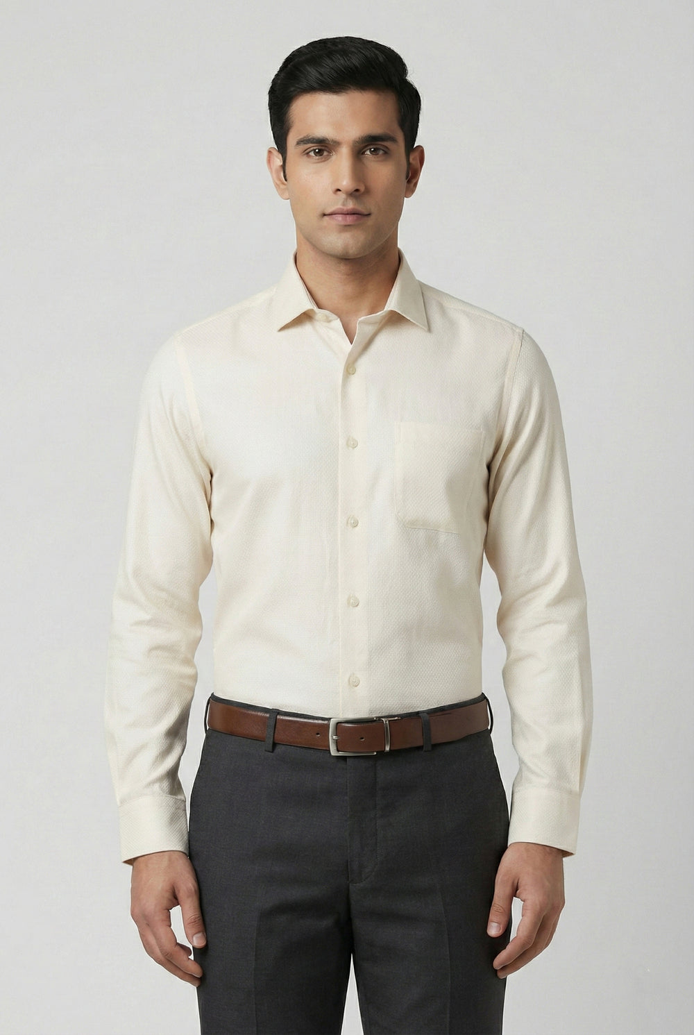 Soul Armor Micro Textured Full Sleeve Formal Shirt