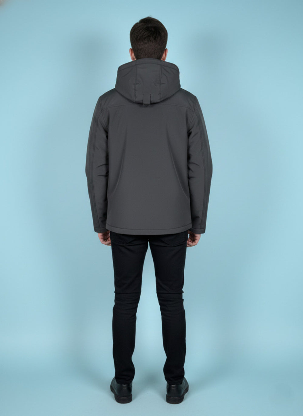 On-Vers Solid Full Zipper Hooded Winter Jacket.