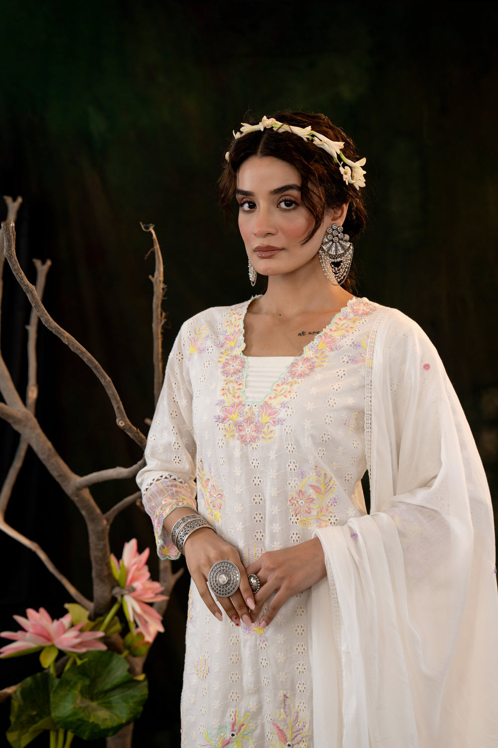 Soul Armor Floral Embroidered Kurta Set