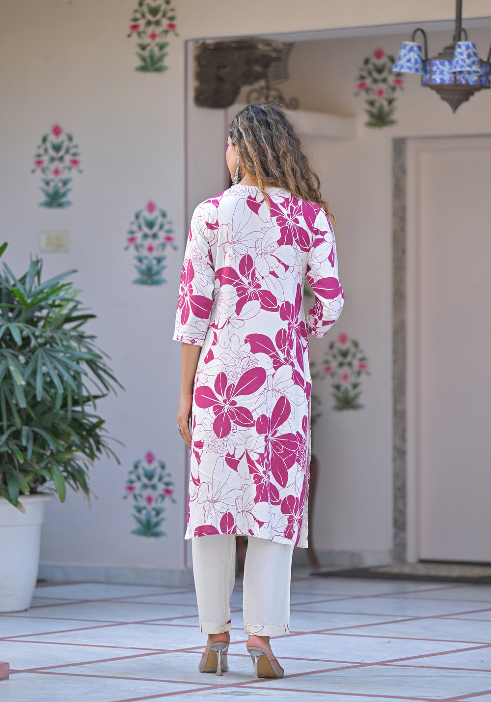 Soul Armor Floral Printed Kurta Pant Dupatta Set