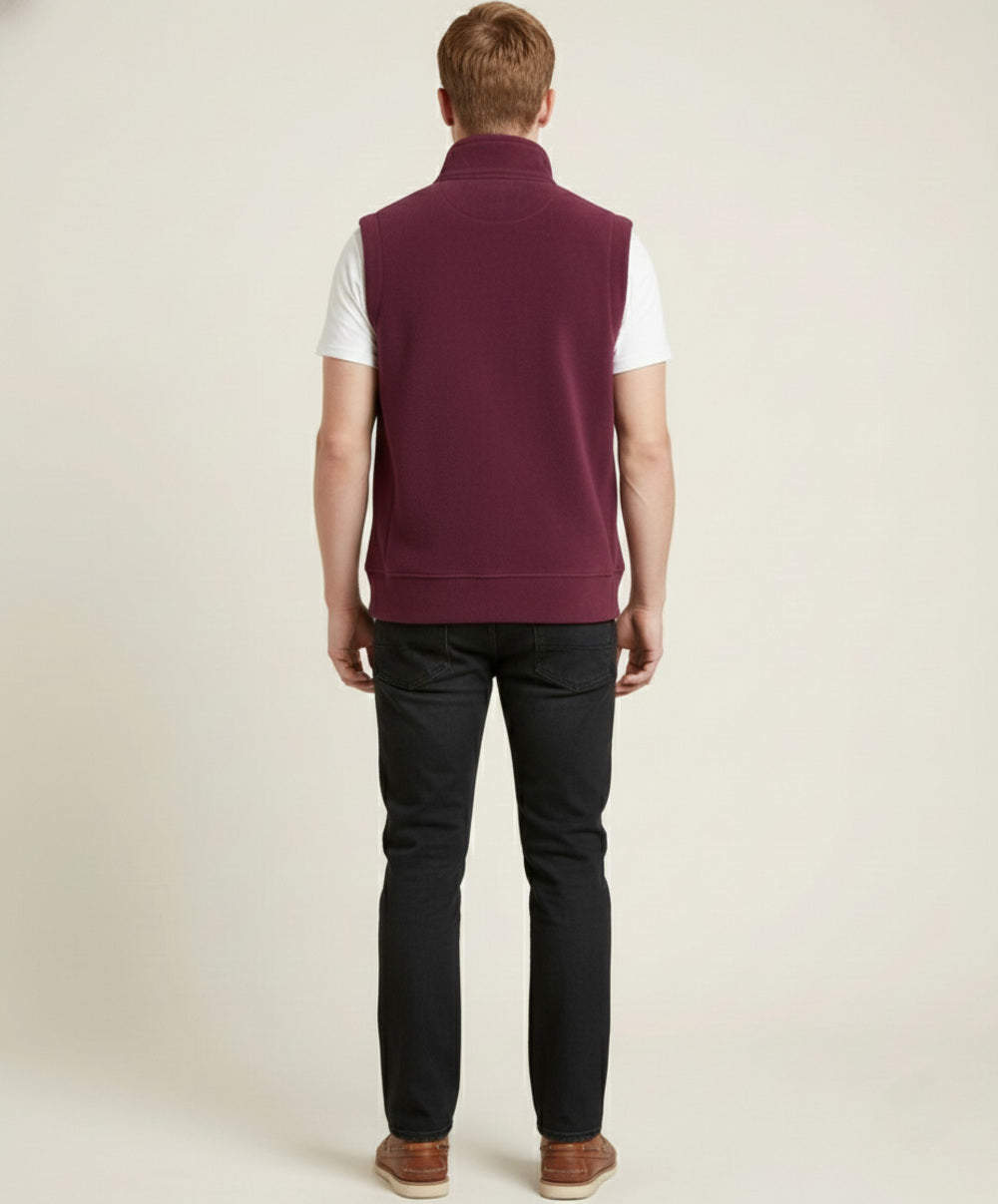 Soul Armor Mens  Polar Fleece Zip-Up Sleeveless Jacket