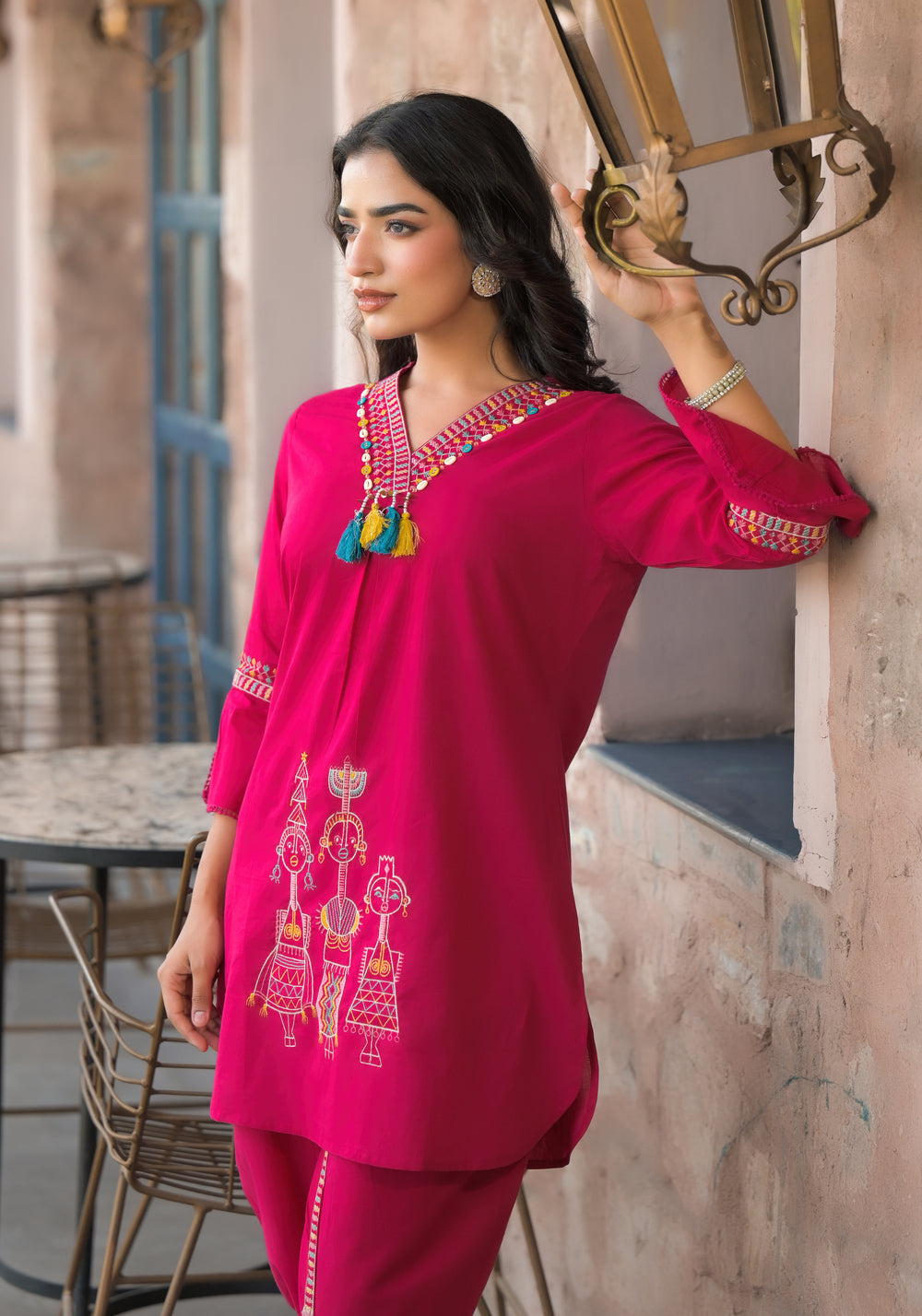 Soul Armor Tribal Embroidered Kurta Pant Set