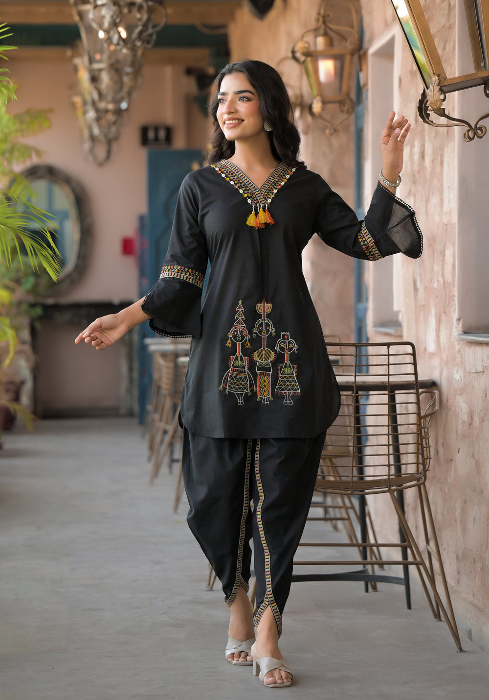 Soul Armor Tribal Embroidered Kurta Pant Set