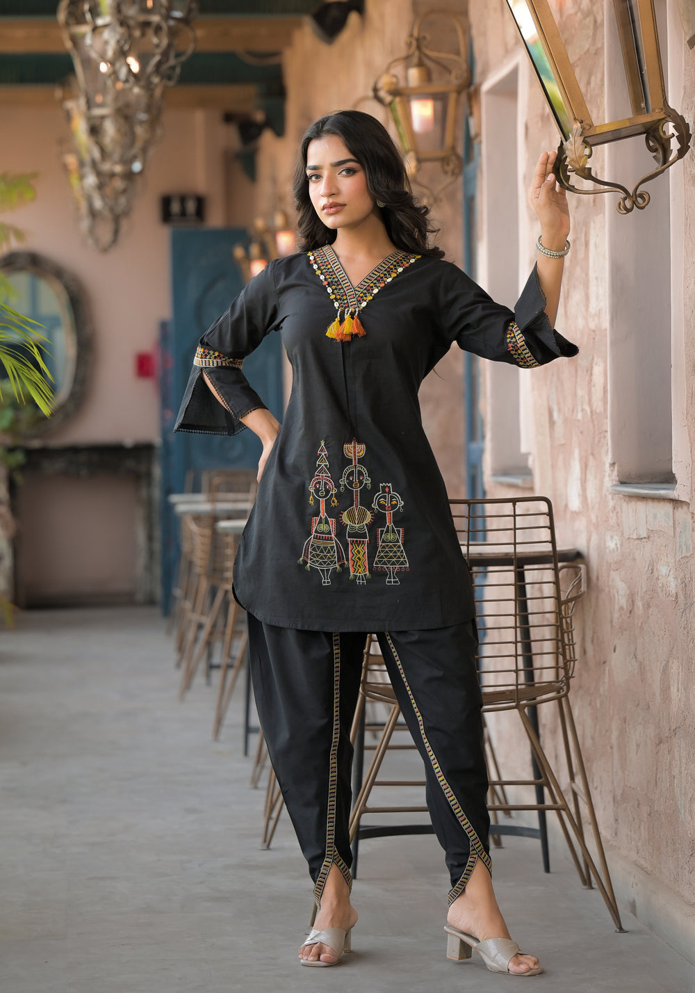 Soul Armor Tribal Embroidered Kurta Pant Set