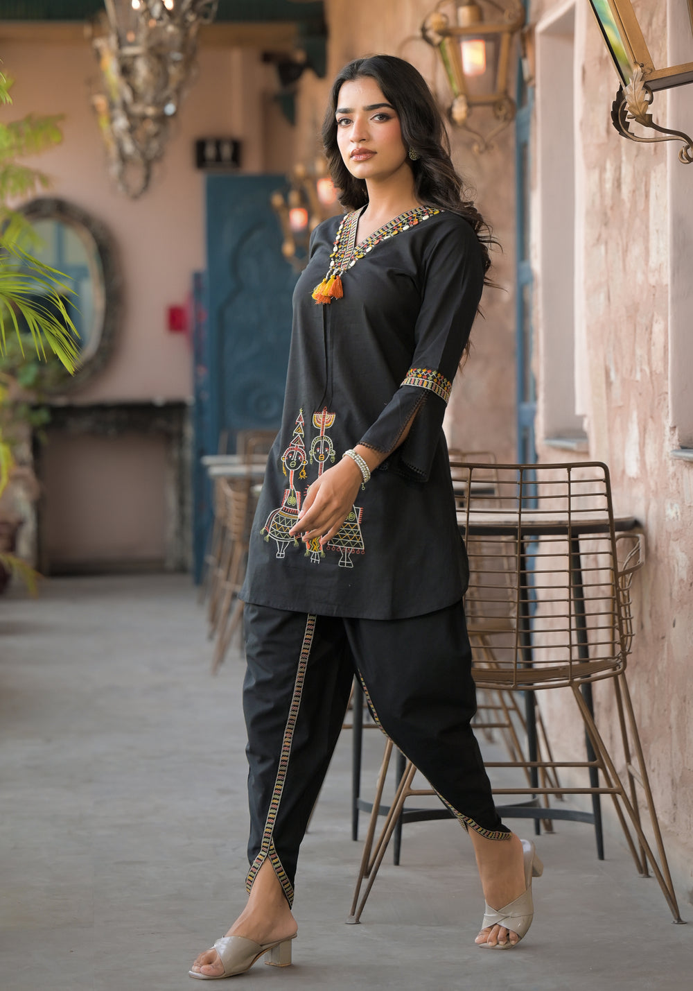 Soul Armor Tribal Embroidered Kurta Pant Set