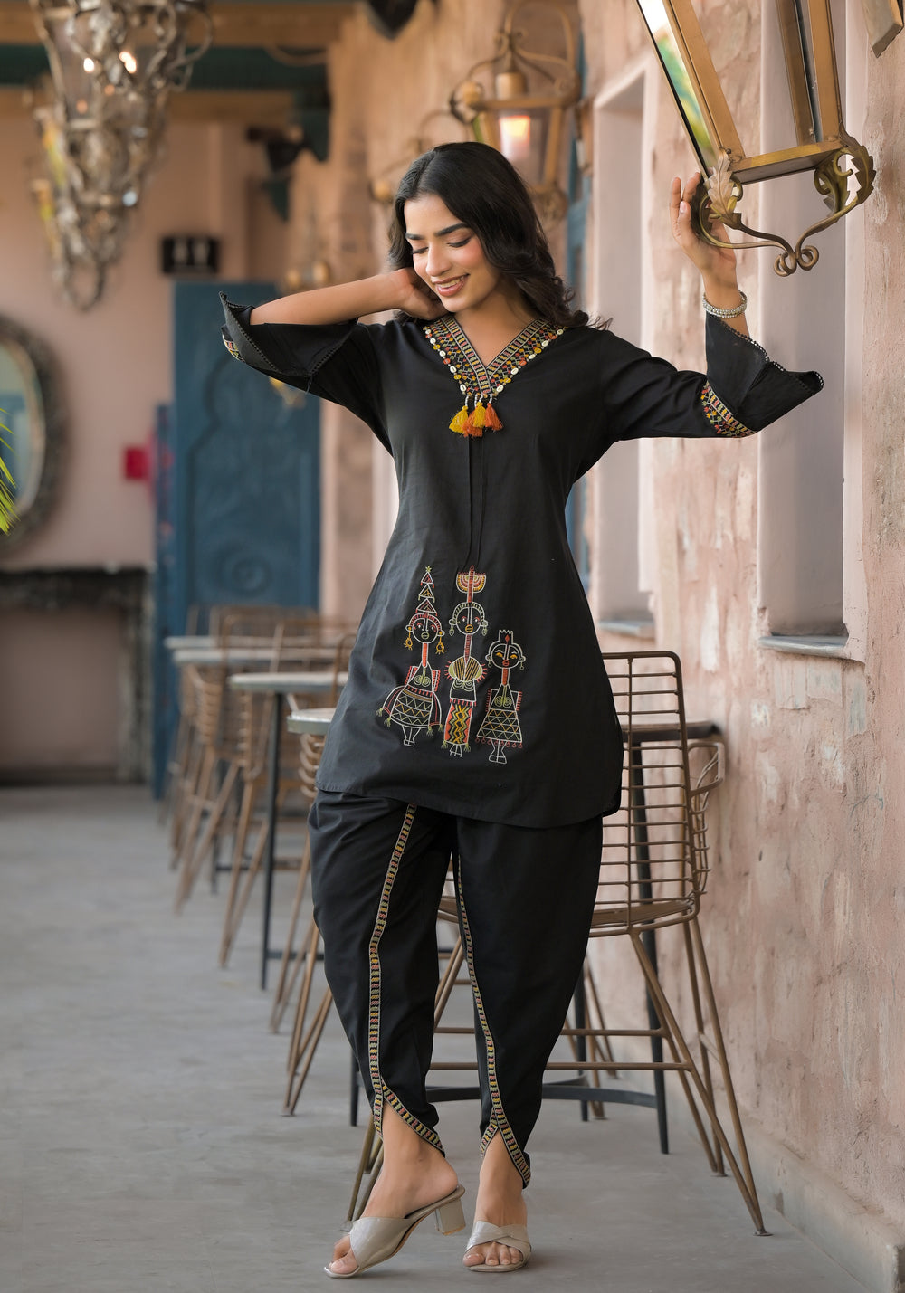 Soul Armor Tribal Embroidered Kurta Pant Set