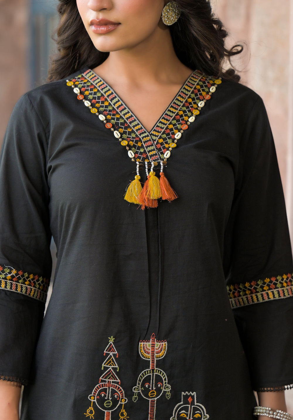 Soul Armor Tribal Embroidered Kurta Pant Set