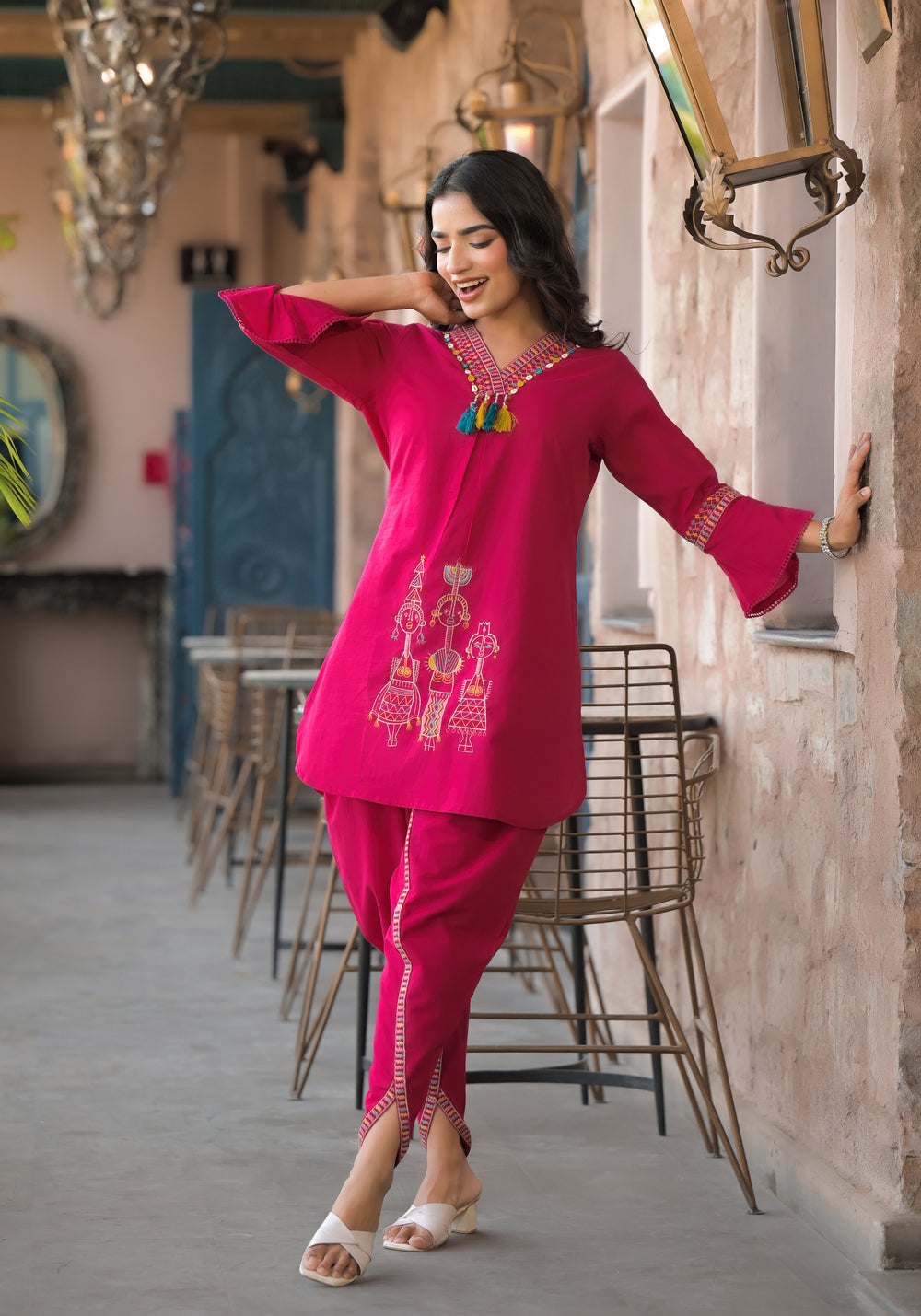 Soul Armor Tribal Embroidered Kurta Pant Set